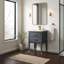 Ensemble de meuble-lavabo simple autoportant 24 po avec plateau en céramique Deon-50291757