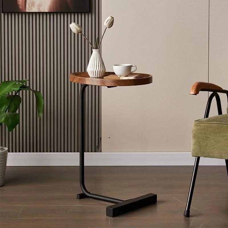 Marjut Tray Top End Table Set, Black, Brown