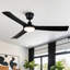 Ventilateur de plafond à hélice intégré avec pales étanches avec lumière noire Homelover 56 pouces noir avec pales noires Ip66-109535439