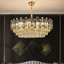 24" 8-Lights Round Chandelier with K9 Crystal Accents Dimmable