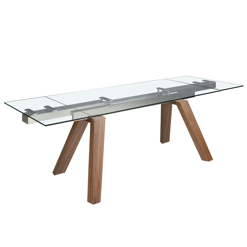 Extendable Glass Top Dining Table