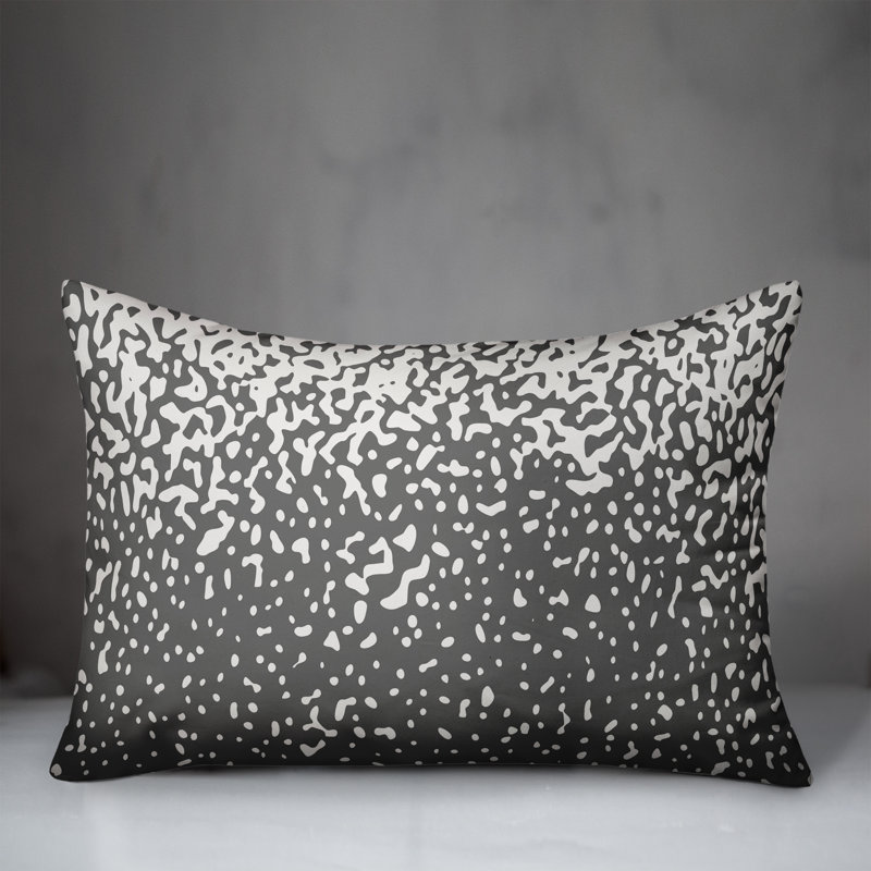 Abstract Outdoor Throw Pillow, Gray