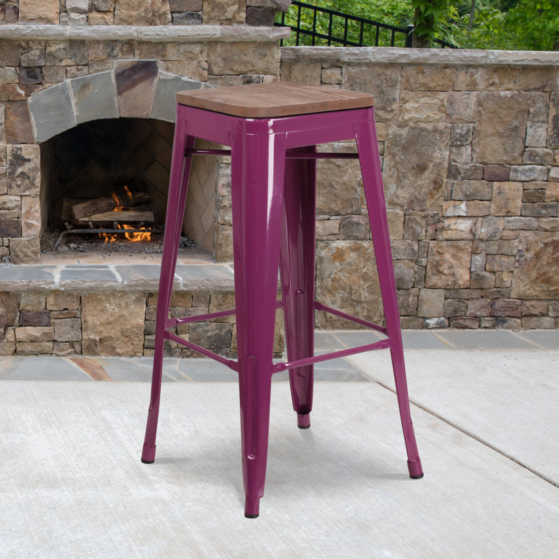 Tabouret à hauteur de comptoir 24 po Gladus, Mauve, 1, Tabouret de bar (assise de 30 po de hauteur)
