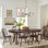 Hudson Valley 6 - Person Extendable Walnut Solid Wood Dining Set