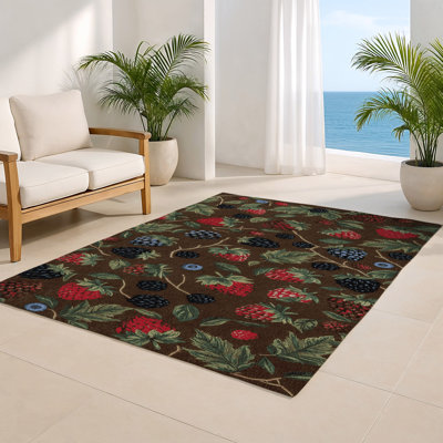 Tapis d'intérieur et d'extérieur brun Nature