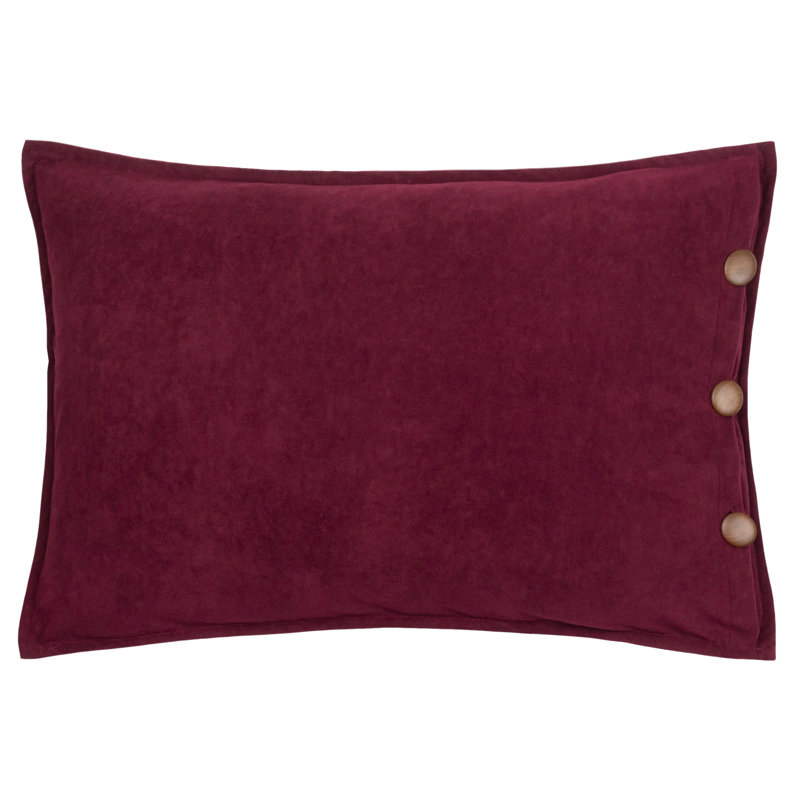 Effron Rectangular Lumbar Cushion Cover, Dark Red