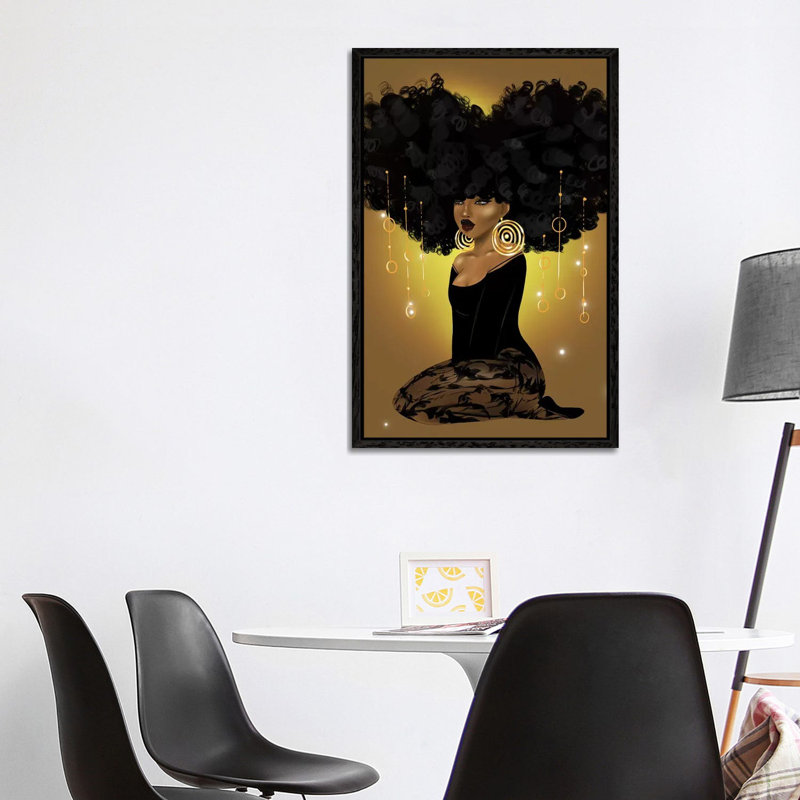 Honey Beams and Golden Dreams 1 Piece Wall Art on Canvas, 101.6 cm H x 66.04 cm W, Black Framed