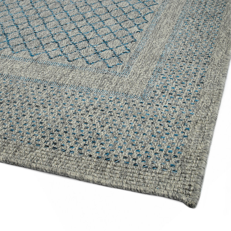 Tapis texturé moderne, transitionnel, géométrique, de style Sud-Ouest, Tapis de couloir 2 pi x 6 pi