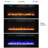 Alice 50 Inches Recessed Electric Fireplace, Flush Mounted for 2 X 6 Stud, Log Set & Crystal, 1500W Heater, Remote Control, Black-2068115903