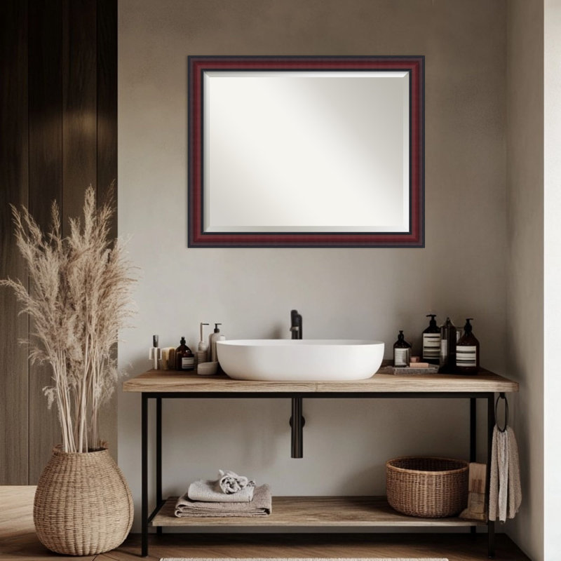 Miroir mural de salle de bain Dalat, 25,75 po x 31,75 po, Cerisier