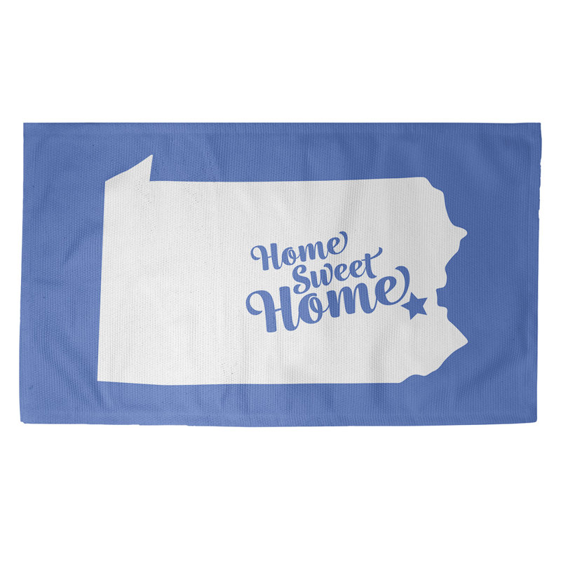 Tapis allentown blue area home, Rectangle 3 pi x 5 pi