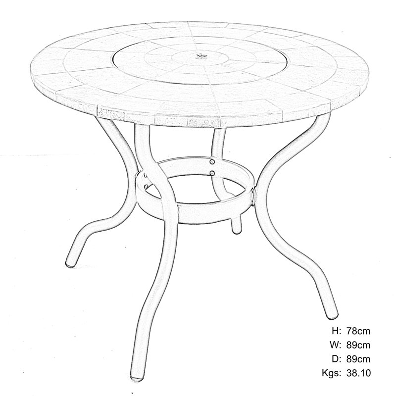 Bayfield Garden Stone Mosaic Fire Pit Table
