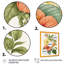 «Blossiming Yellow Retro Hibiscus VI», art floral sur toile-87348207-87348208