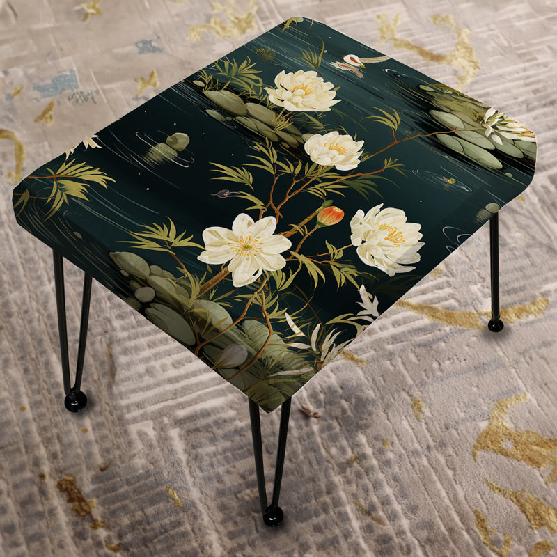 Tranquil Zen Oasis - Oriental Rectangle Ottoman