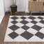 Tapis blanc / gris foncé à motif géométrique Utgard-1141172377