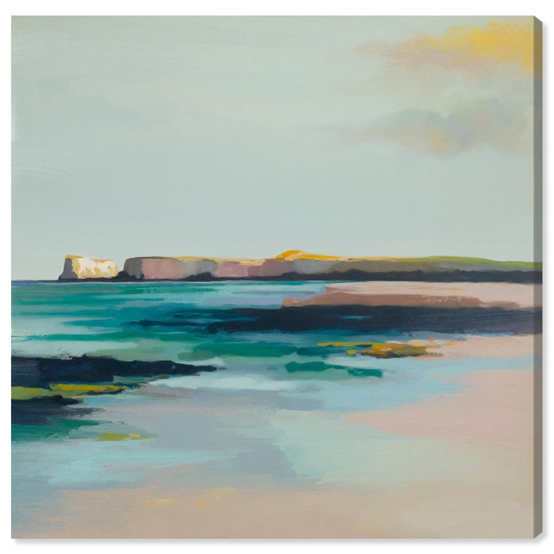 «Coastal Views», reproduction d'art sur toile par Art Remedy, H 24 po x l 24 po, Cadre argenté