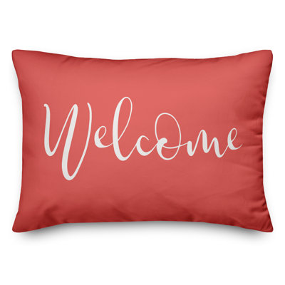 Welcome Outdoor Rectangular Pillow Cover & Insert