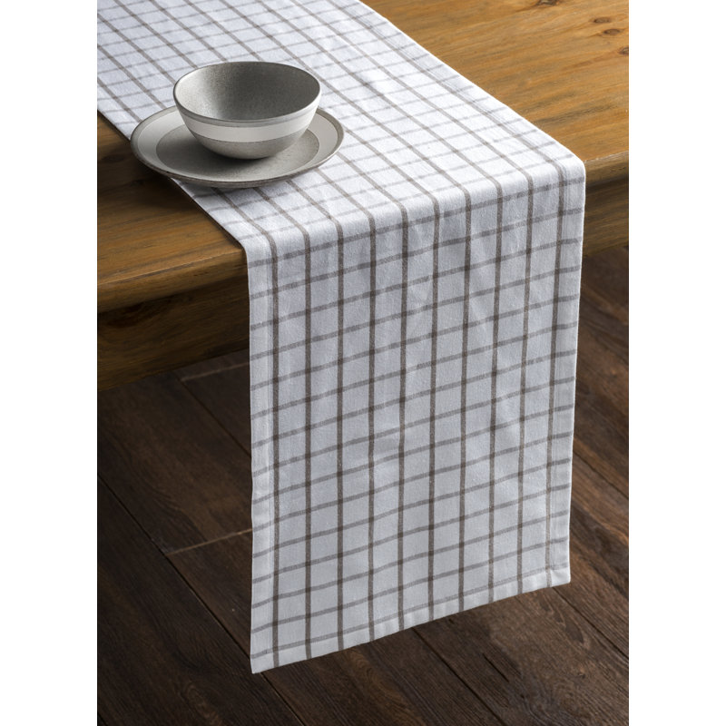 Checkered 100% Cotton Table Runner, Atmosphere