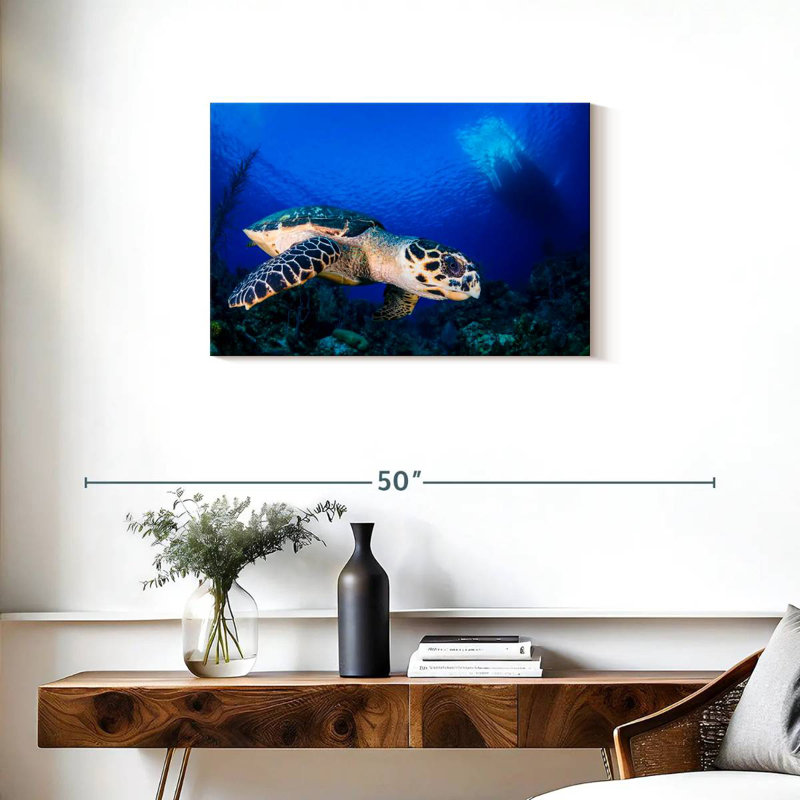 Brampt Underwater Hawksbill Turtle, 20" H x 30" W