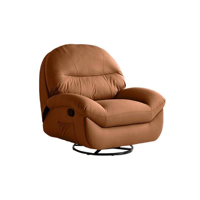 Fauteuil inclinable en similicuir Nahlen, Brun