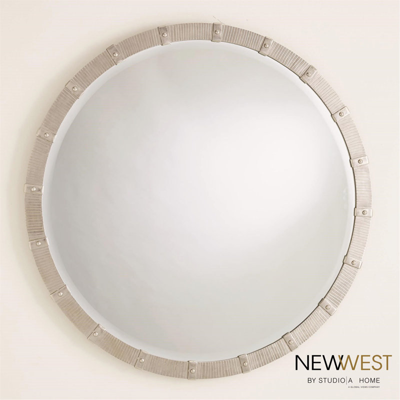 Galleon Mirror-Nickel, 29.5" H x 29.5" W