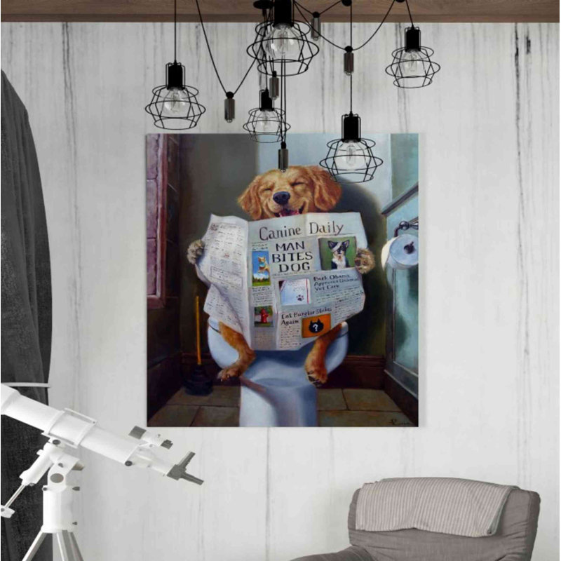 «Dog Gone Funny» par Lucia Heffernan, impression sur toile tendue, H 30 po x l 26 po x P 1,5 po