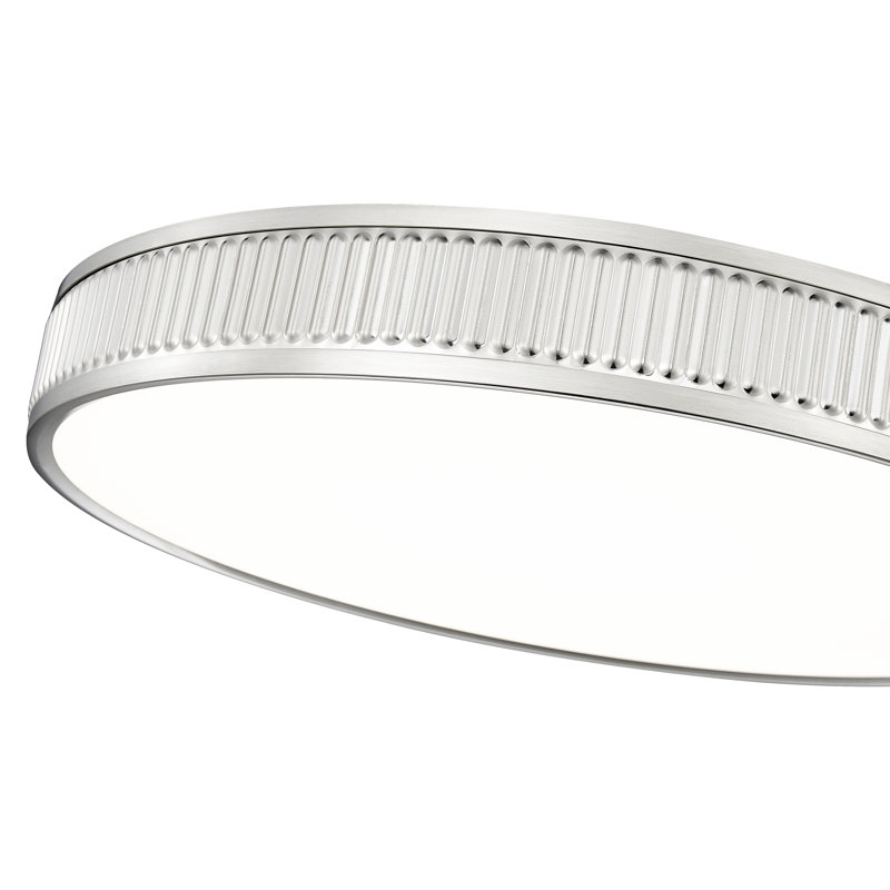 Plafonnier encastré 1 lumière 20,75 po Arne, Nickel brossé