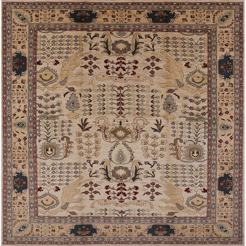 Oriental Indoor Rug, Square 3'