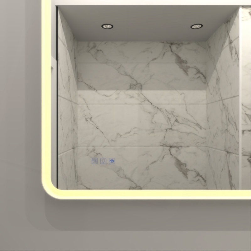 60 X 36 Rectangular Framed Dimmable Anti-Fod LED Wall Bathroom Vanity Mirror Lighted Mirror
