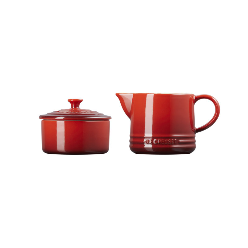 Le Creuset Stoneware Cream & Sugar Set, Cerise