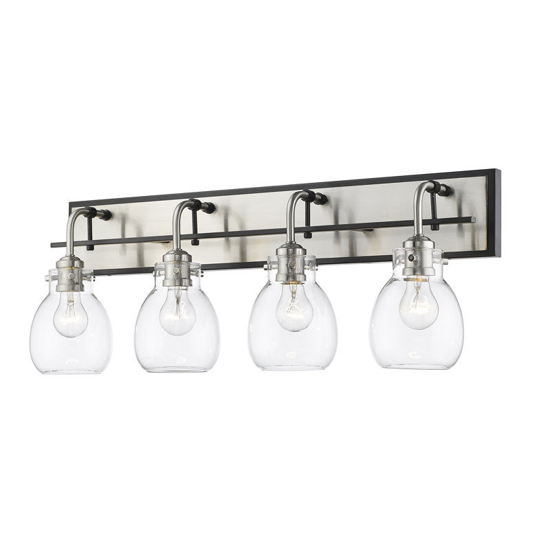 Lang 4 - Light Dimmable Vanity Light, Matte Black/Brushed Nickel