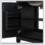 Meuble-lavabo de style rétro 30 po avec lavabo, deux portes, tablette et charnières à fermeture douce en noir-620152832