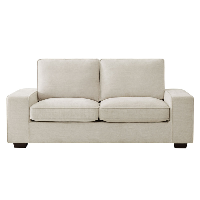 Nickelle 2 Seater Upholstered Loveseat Sofa, Beige