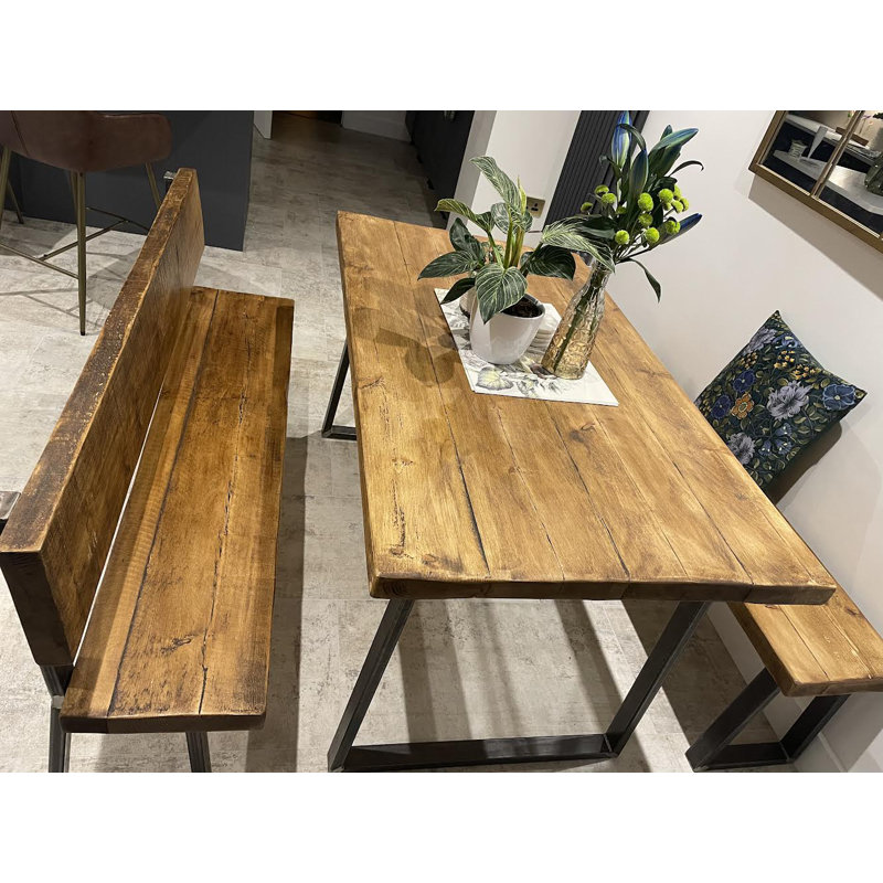 Solid Wood Bench, 45 x 250 x 35cm