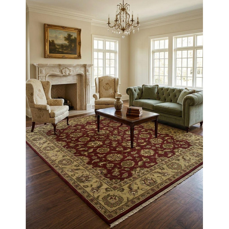Tapis oriental rouge traditionnel 8 x 10 Enrico Kashan