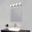 Éclairage pour meuble-lavabo, fabrication en acier, 4 lumières de meuble-lavabo, à intensité variable, utilise quatre ampoules de 60 W, chrome poli, 24 po L 4,3 po H 2,0 po
