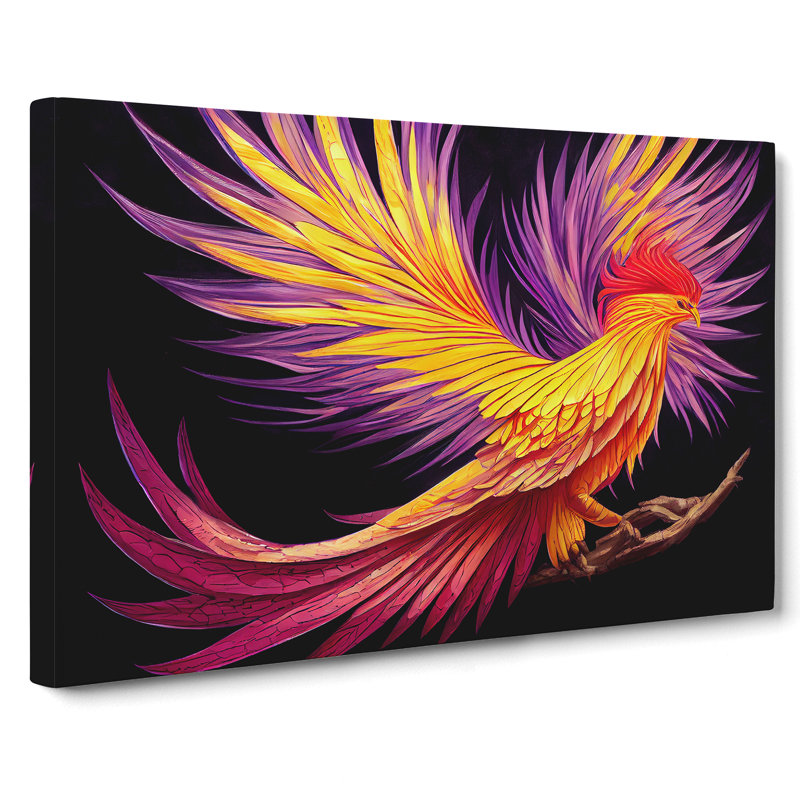 Astonishing Phoenix Bird - Wrapped Canvas, 50cm H x 76cm W x 3cm D