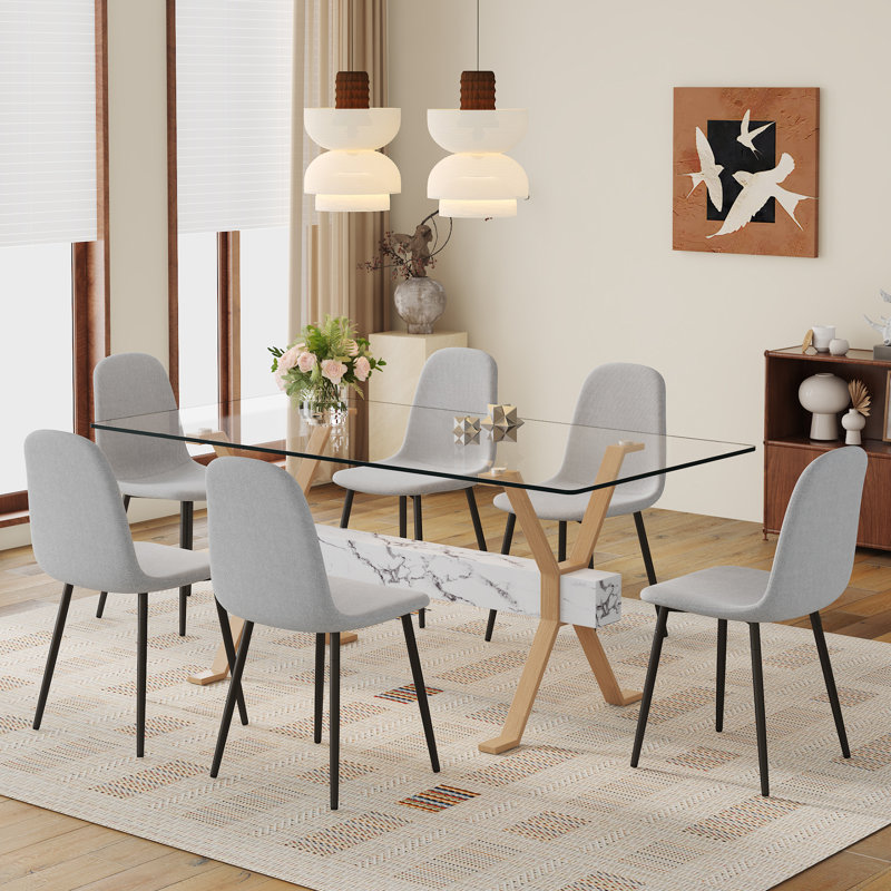 Élégant chic essentiel à manger | Verre et lin | Rassemblement contemporain | Maison et bureau