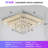 18" Modern Crystal LED Flush Mount Ceiling Light with Smart App & Remote Control, Chrome-286143493-286143490