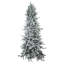 Arbre de Noël artificiel d'intérieur non éclairé enneigé avec support en métal et branches articulées - 8 pi-979793888