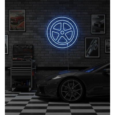  | Sign Name Neon Sign | Crafted with Flexible Shatterproof Neon Tubing That Emits Brilliant Blue Glow for Over 50,000 Hours of Continuous Use Without Flicker or Dimming | 24x24 | Blue