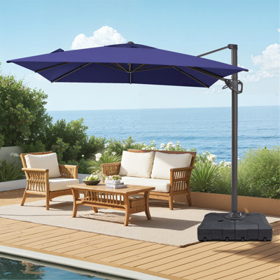 127'' X 105'' Rectangular Cantilever Umbrella With Weight Base