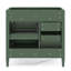 Meuble-lavabo de 36 po sans lavabo supérieur, armoire de rangement moderne avec 2 tiroirs et un tiroir basculant, structure en bois massif-1079414270