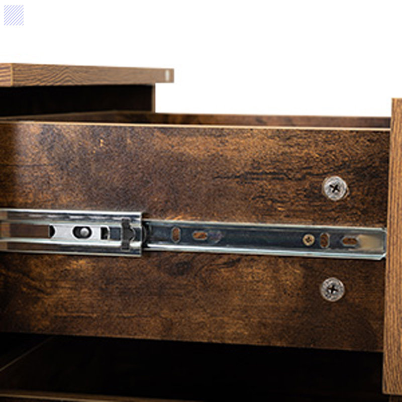 Brown MDF Lockable Salon Storage Cabinet with Drawers and Tool Holders