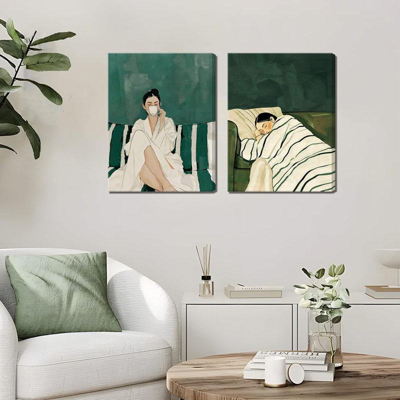 2 Piece Wrapped Canvas Print, 60cm H x 40cm W