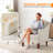 29"W T-Cushion Polyester Solid Wood Small Bedroom Chairs Mid Century Modern Accent Chair -111518317