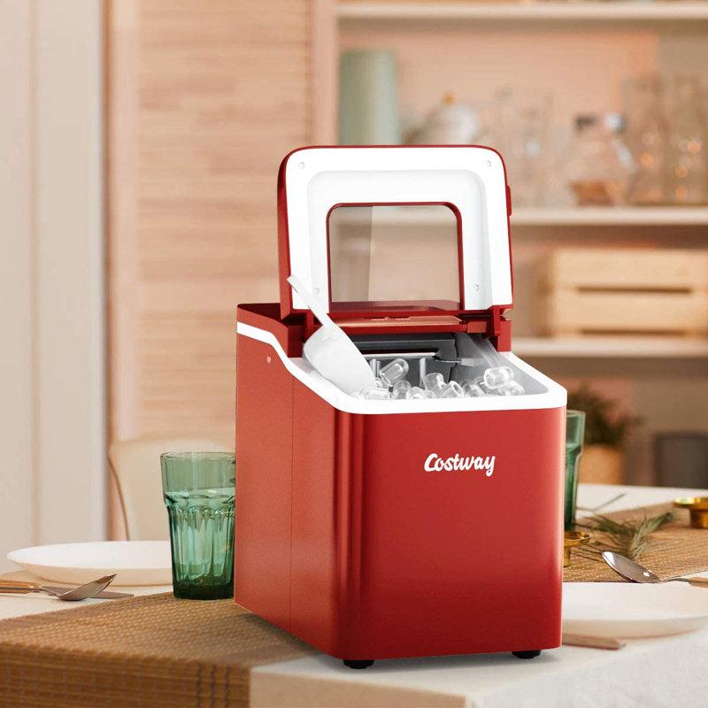 COSTWAY 12 Lb. Daily Production Clear Ice Portable Ice Maker