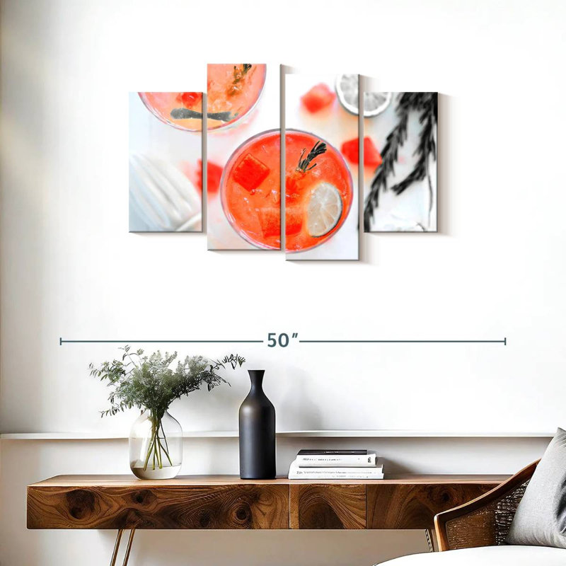 Yarlin Pop Melon d'eau cocktail, H 22 po x l 36 po