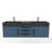 Russett 60 " W Wall Mounted Wall Mounted Single Double Vanity Bathroom Vanity With Solid Surface Top-459392712-459392708-446490786
