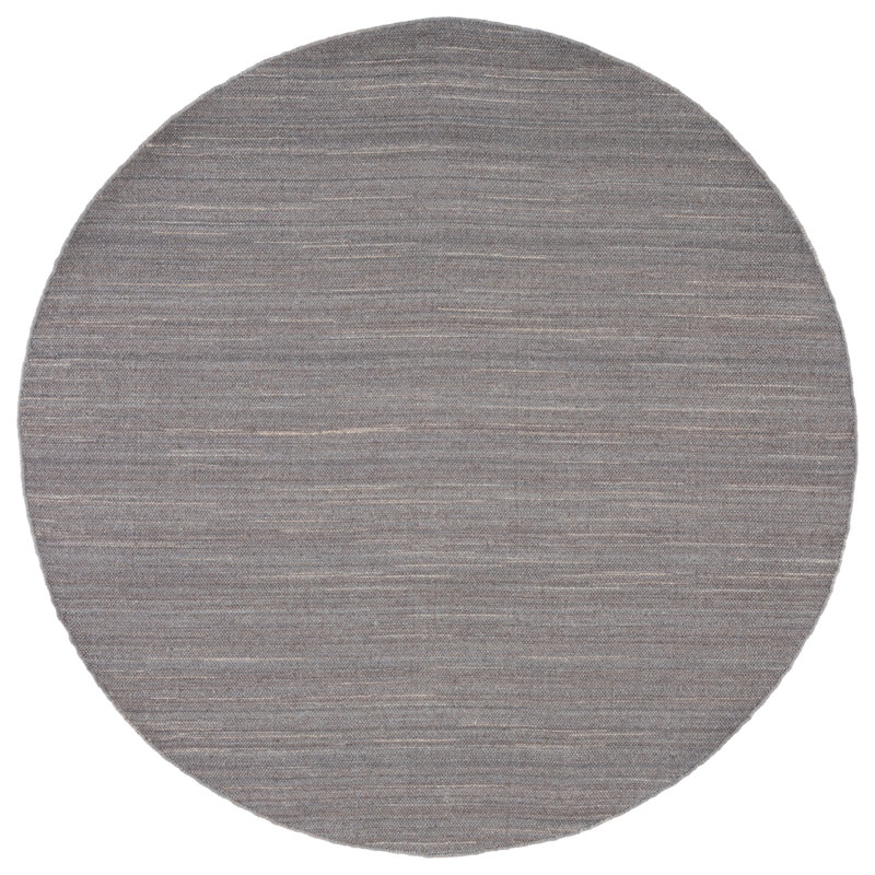 Fitzpatrick Hand Woven New Zealand Wool Solid Color Rug, Round 6'